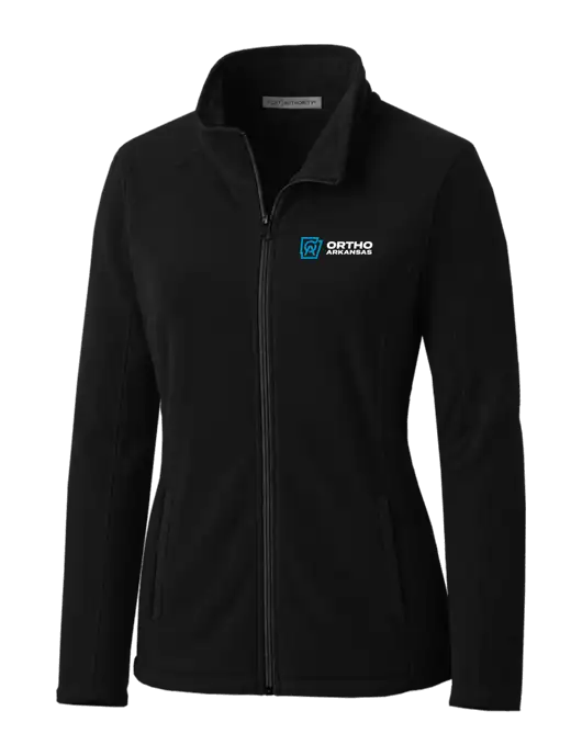 Black Womens Microfleece Jacket w/Ortho Logo