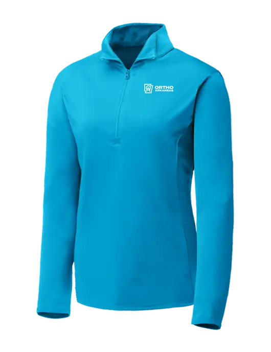 Sapphire Blue Womens Posicharge Competitor ¼ Zip Pullover w/Ortho Logo