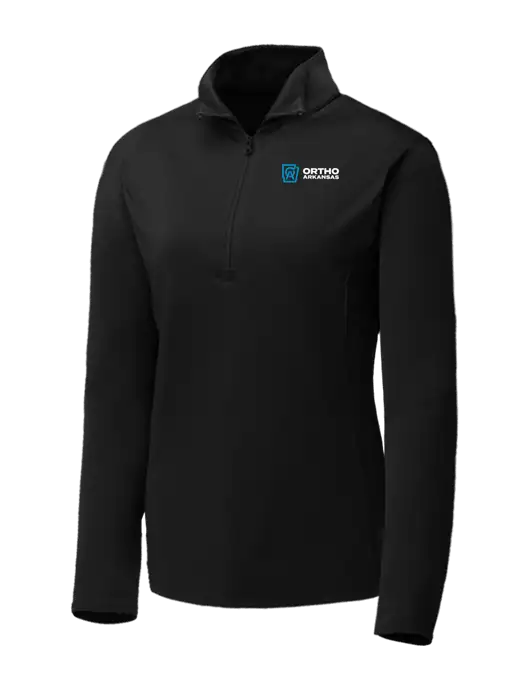 Black Womens Posicharge Competitor ¼ Zip Pullover w/Ortho Logo