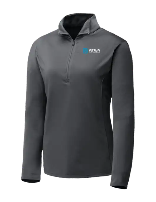 Dark Grey Womens Posicharge Competitor ¼ Zip Pullover w/Ortho Logo