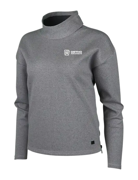 OGIO Petrol Grey Heather Womens Transition Pullover w/Ortho Logo