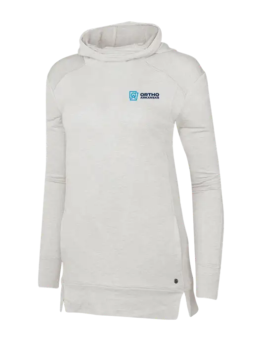 OGIO Ivory Snow Luuma Pullover Fleece Hoodie w/Ortho Logo