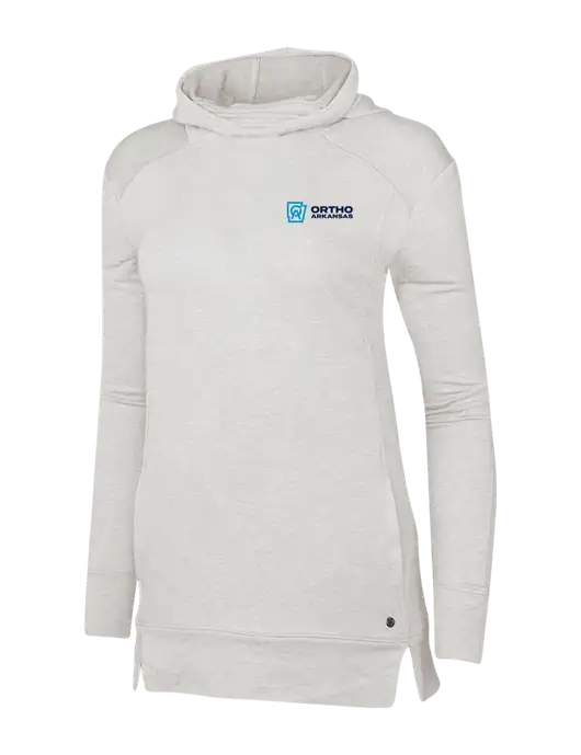 OGIO Ivory Snow Luuma Pullover Fleece Hoodie w/Ortho Logo