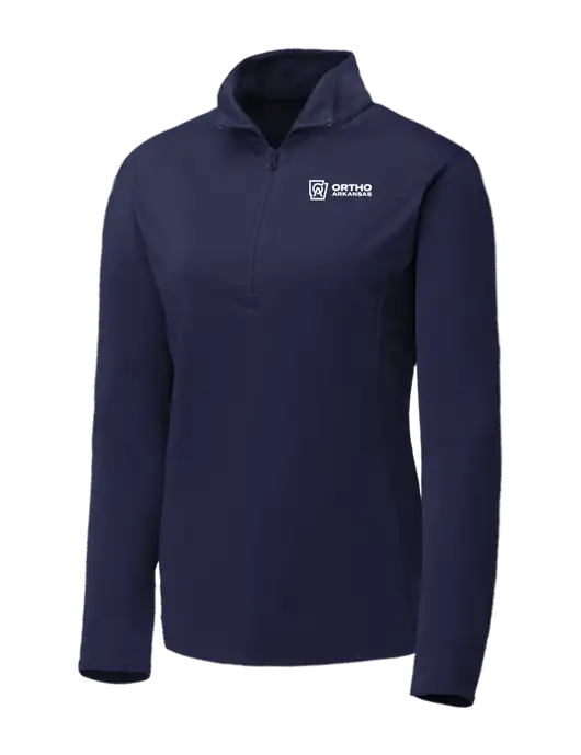 Navy Womens Posicharge Competitor ¼ Zip Pullover w/Ortho Logo