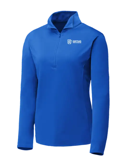 Dark Royal Womens Posicharge Competitor ¼ Zip Pullover w/Ortho Logo