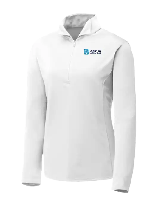 White Womens Posicharge Competitor ¼ Zip Pullover w/Ortho Logo