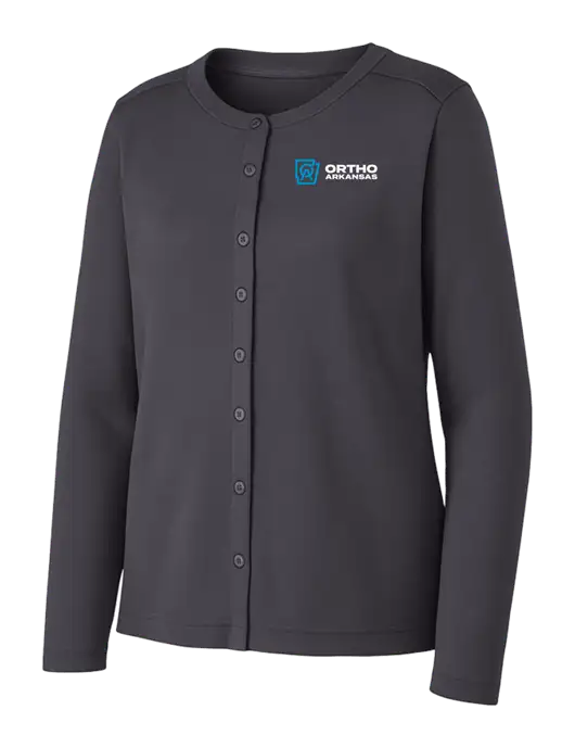 Grey Smoke Womens Concept Stretch Button-Front Cardigan Sweater w/Ortho Logo