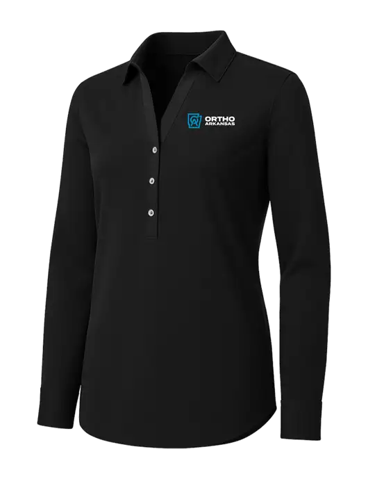 Womens Black City Stretch Shirt w/Ortho Logo