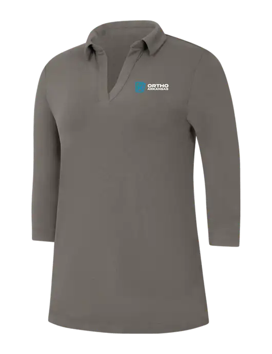 Womens Dark Grey Luxe Knit Tunic w/Ortho Logo