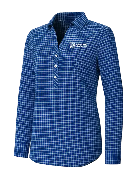 Womens Navy/White City Stretch Shirt w/Ortho Logo