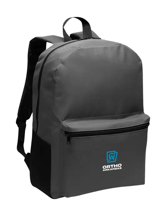 Casual Dark Charcoal Lightweight Laptop Backpack w/Ortho Logo
