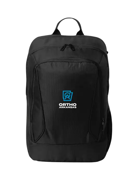 City Black Laptop Backpack w/Ortho Logo
