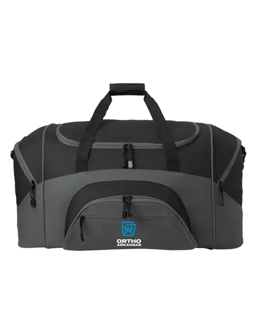 Standard Colorblock Black/Dark Grey Sport Duffel w/Ortho Logo