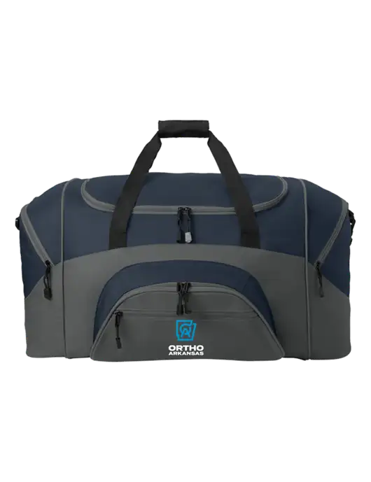 Standard Colorblock Navy/Dark Grey Sport Duffel w/Ortho Logo