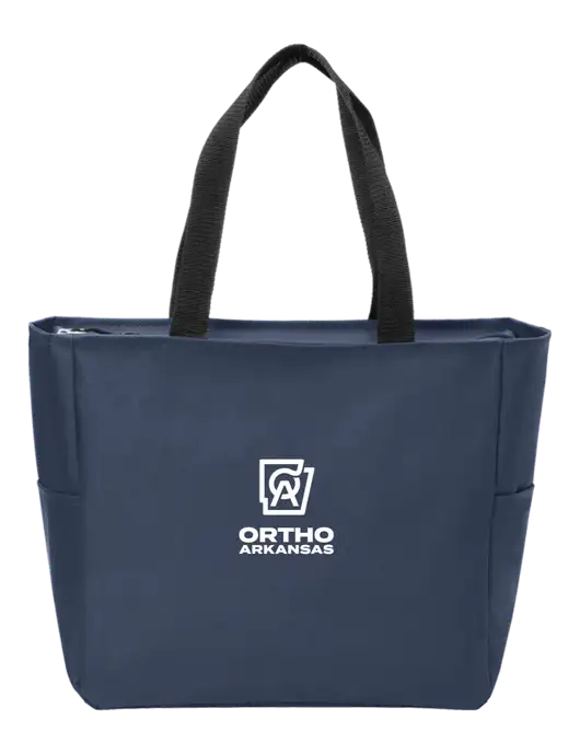 Everyday Navy Zip Tote  w/Ortho Logo