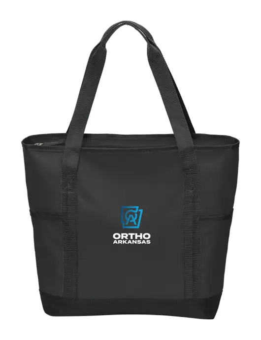 On the Go Black/Black Tote w/Ortho Logo