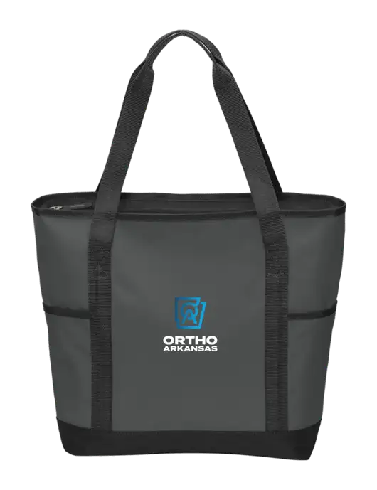 On the Go Charcoal/Black Tote  w/Ortho Logo