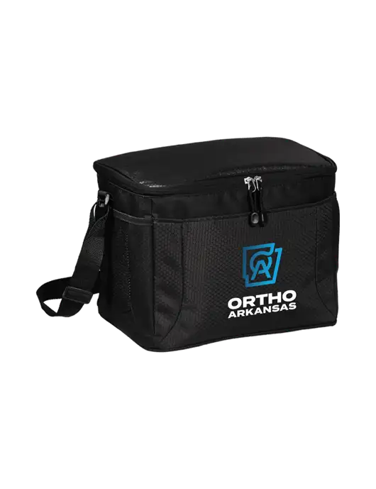 12 Can Black/Black Cube Cooler  w/Ortho Logo