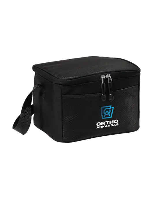 6 Can Black/Black Cube Cooler w/Ortho Logo