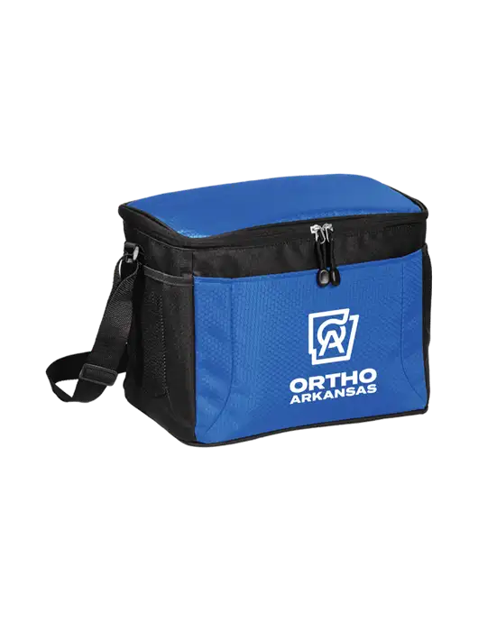 12 Can Twilight Blue/Black Cube Cooler  w/Ortho Logo
