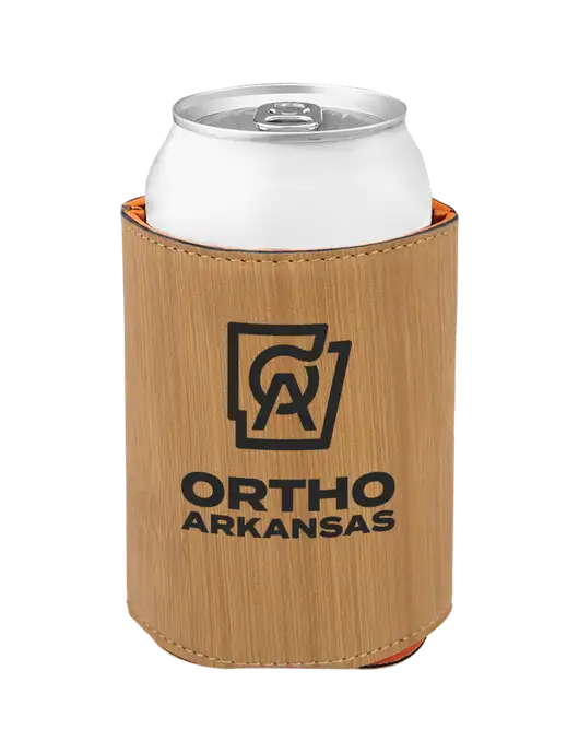 Bamboo Leatherette Beverage Holder w/Ortho Logo