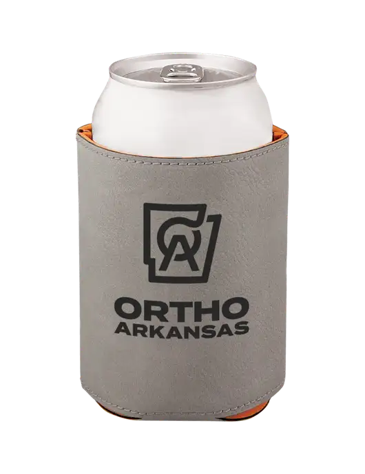 Grey Leatherette Beverage Holder w/Ortho Logo