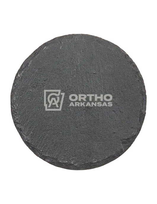 Round Slate Coaster w/Ortho Logo