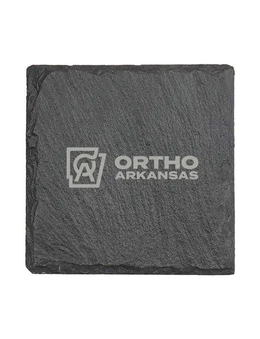 Square Slate Coaster, 4 x 4 w/Ortho Logo