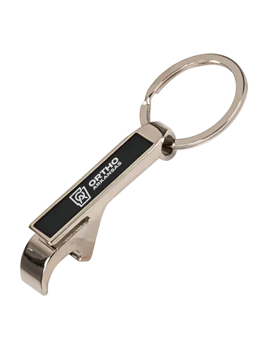 Black Bottle Opener Keychain w/Ortho Logo