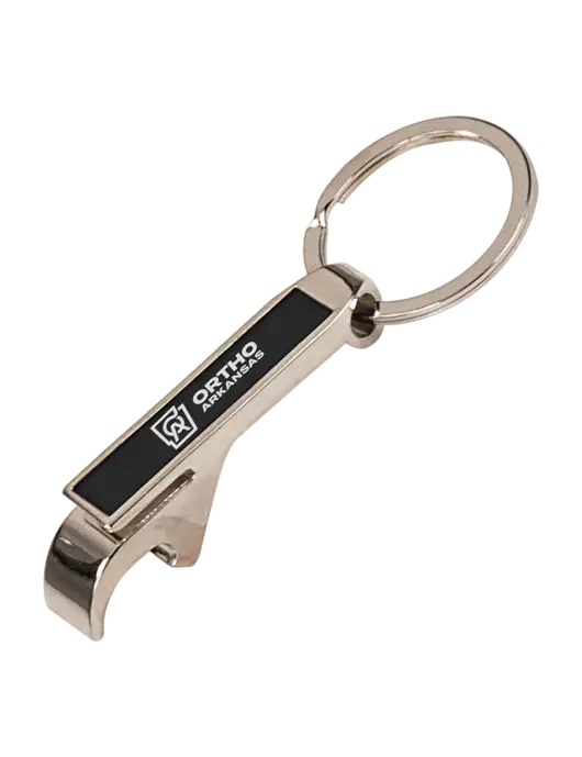 Black Bottle Opener Keychain w/Ortho Logo
