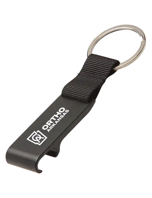 Black Bottle Opener & Key Ring w/Ortho Logo