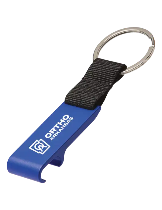 Blue Bottle Opener & Key Ring w/Ortho Logo