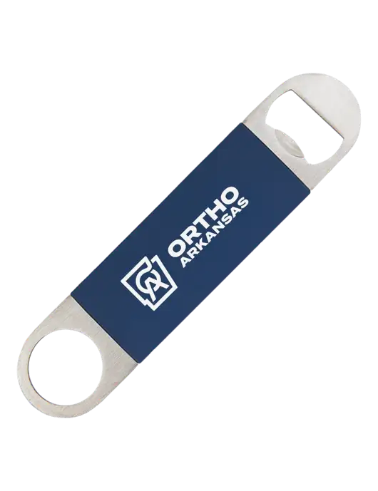 Navy Bottle Opener with Silicone Grip w/Ortho Logo
