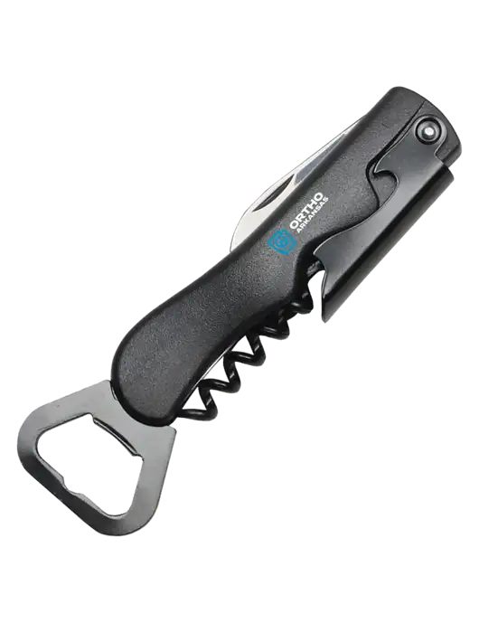 Sleek Black Bottle Opener w/Ortho Logo