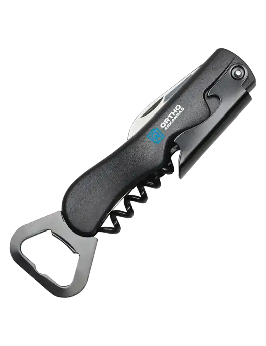 Sleek Black Bottle Opener w/Ortho Logo