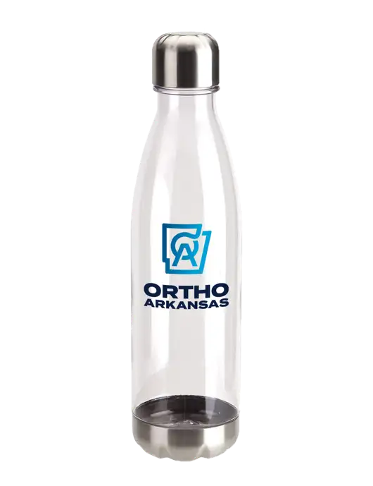 Bayside Tritan Clear 25 oz Bottle with Stainless Base and Cap w/Ortho Logo