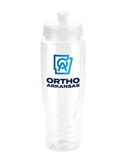 Roam Clear 28 oz Eco-Polyclear Bottle with Push Pull Lid w/Ortho Logo