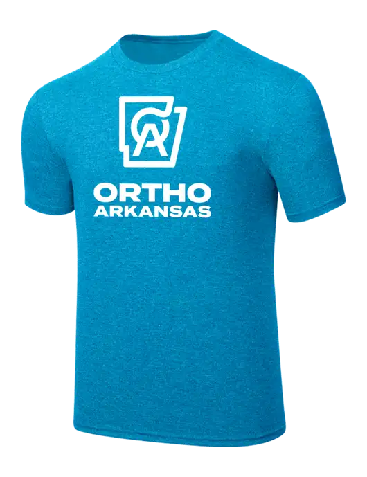 Simply Soft Sapphire Blue Frost 4.5oz  Poly/Combed Ring Spun Cotton T-Shirt w/Ortho Logo