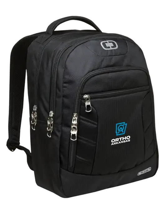 OGIO Black/Silver Colton Laptop Backpack
 w/Ortho Logo