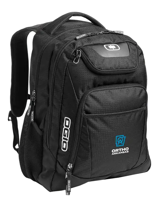 OGIO Black/Silver Excelsior Laptop Backpack w/Ortho Logo