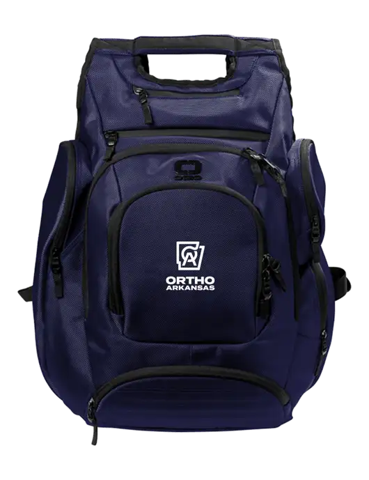 OGIO Navy Metro Ballistic Laptop Backpack w/Ortho Logo